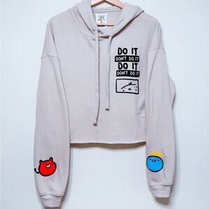 DO IT... DON'T DO IT cropped hoodie